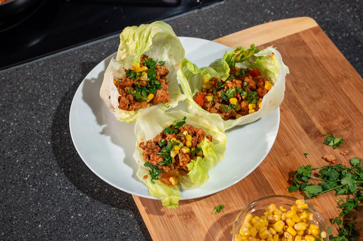 Ground Turkey Taco Lettuce Wraps