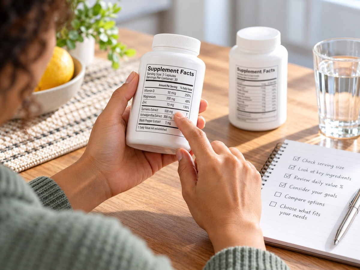 What Actually Matters on a Supplement Label? Five Things to Check Before You Buy