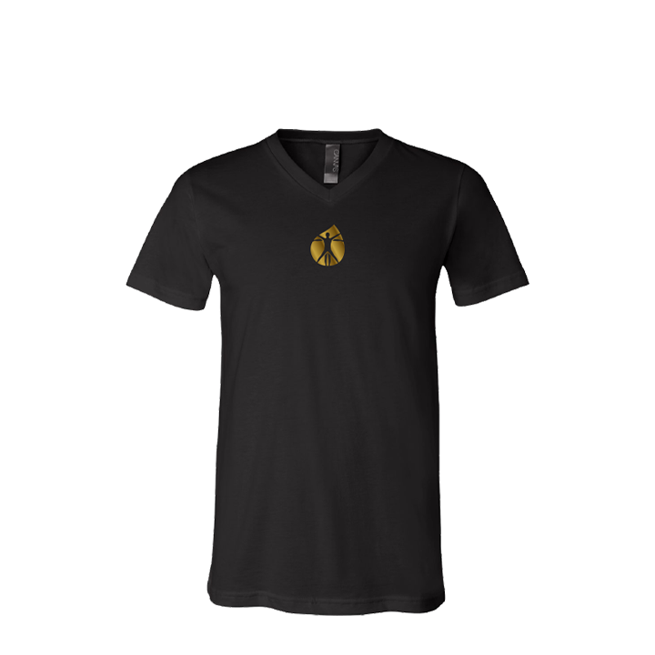 Gold Logo V-Neck Tee