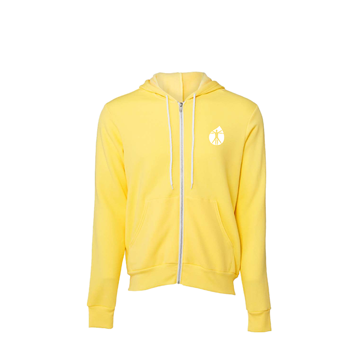 Spring Yellow Zip-Up Hoodie